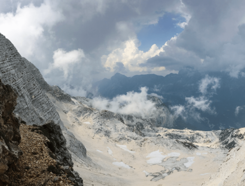 Prestreljenik Window view of the Italian Alps