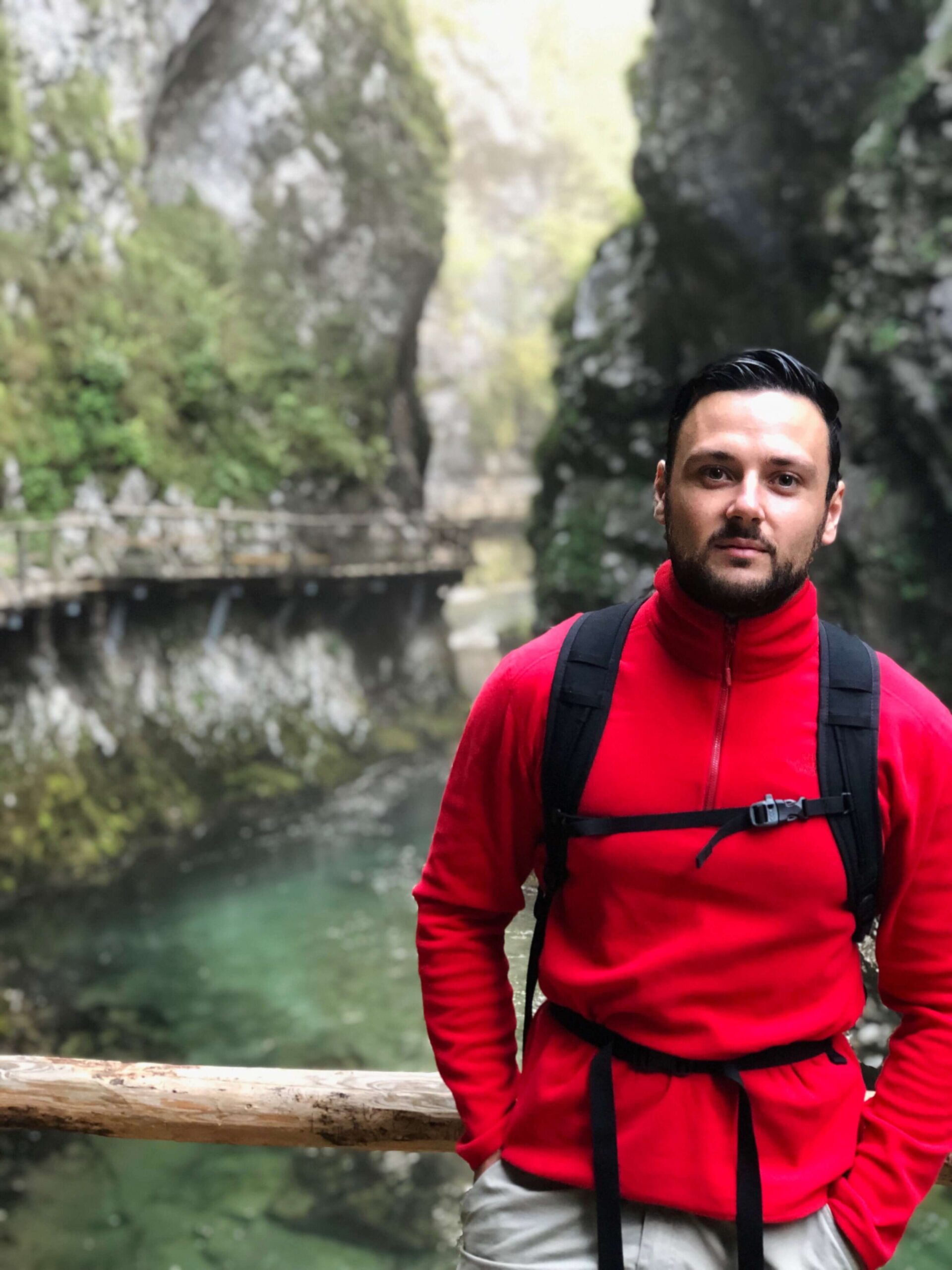 Alex at Vintgar Gorge