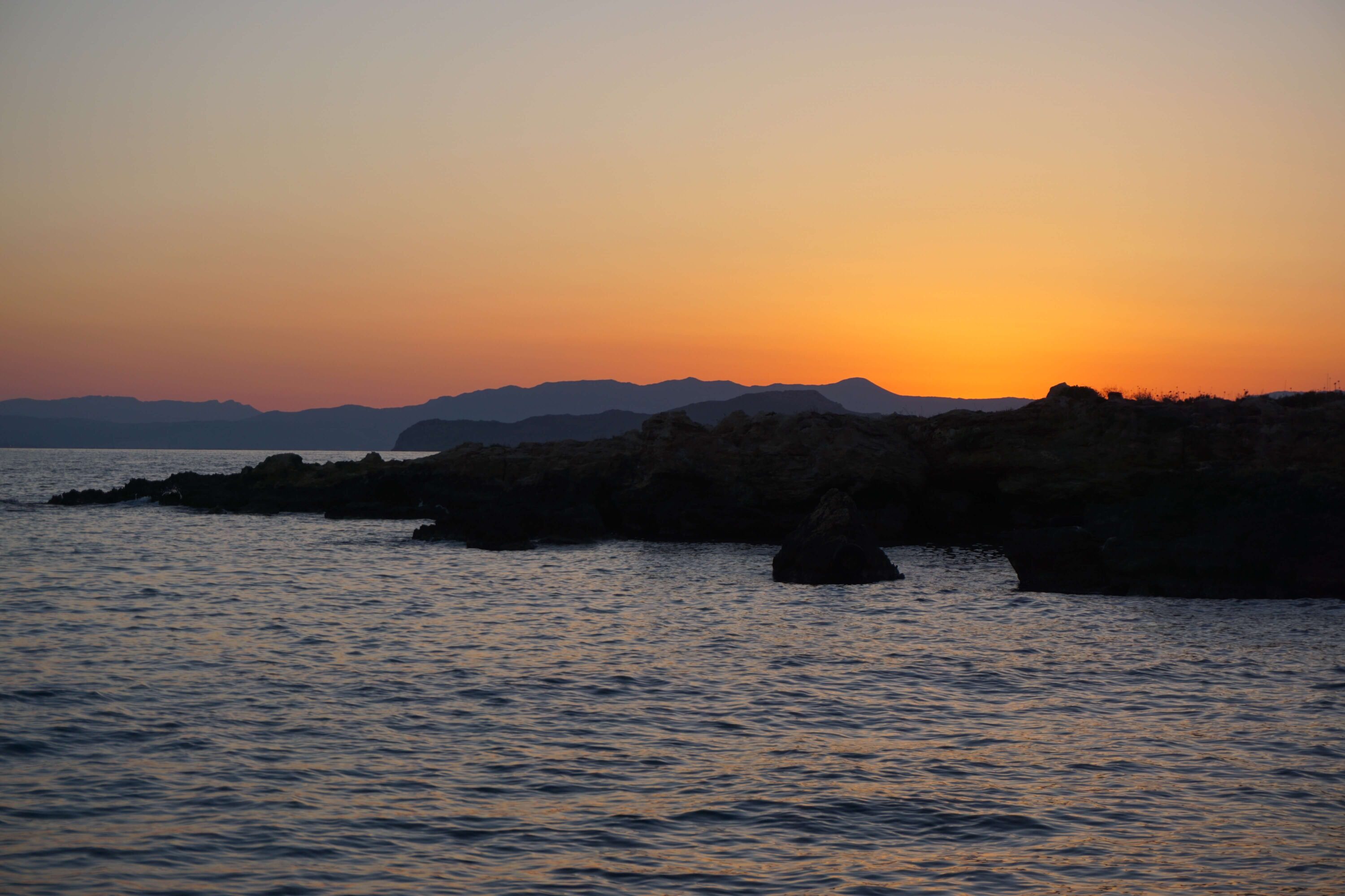 Dusk behind the Kissamos Mountains