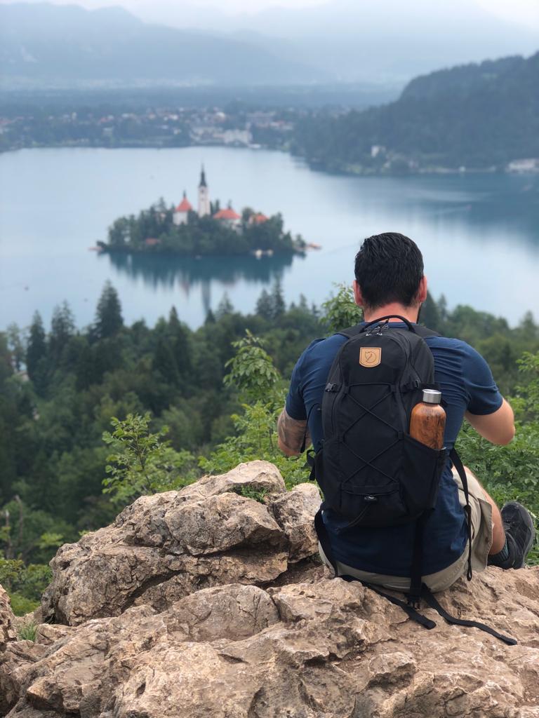 Alex overlooking Lake Bled