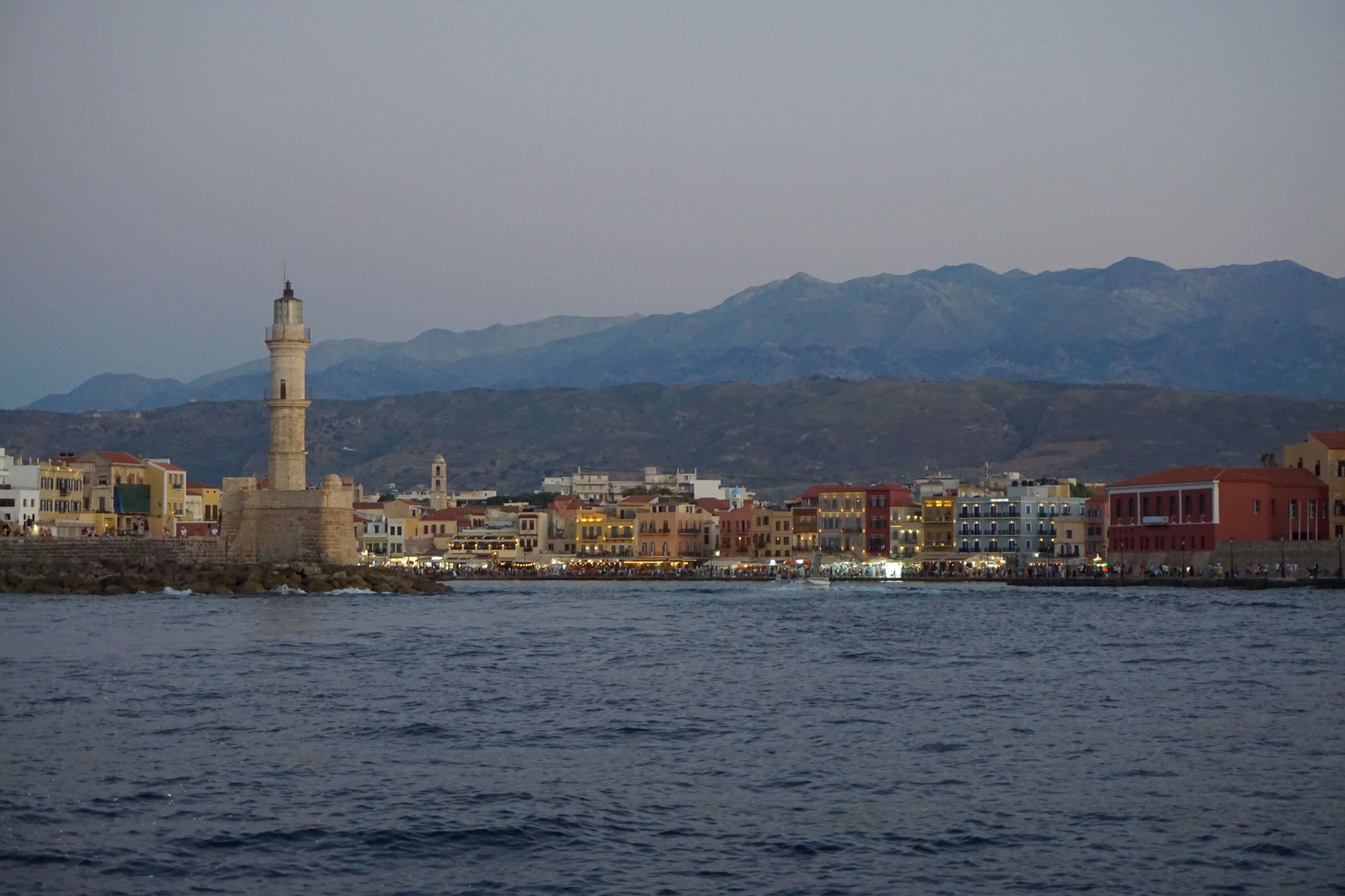 Chania Old Venetian Harbour at Sunset