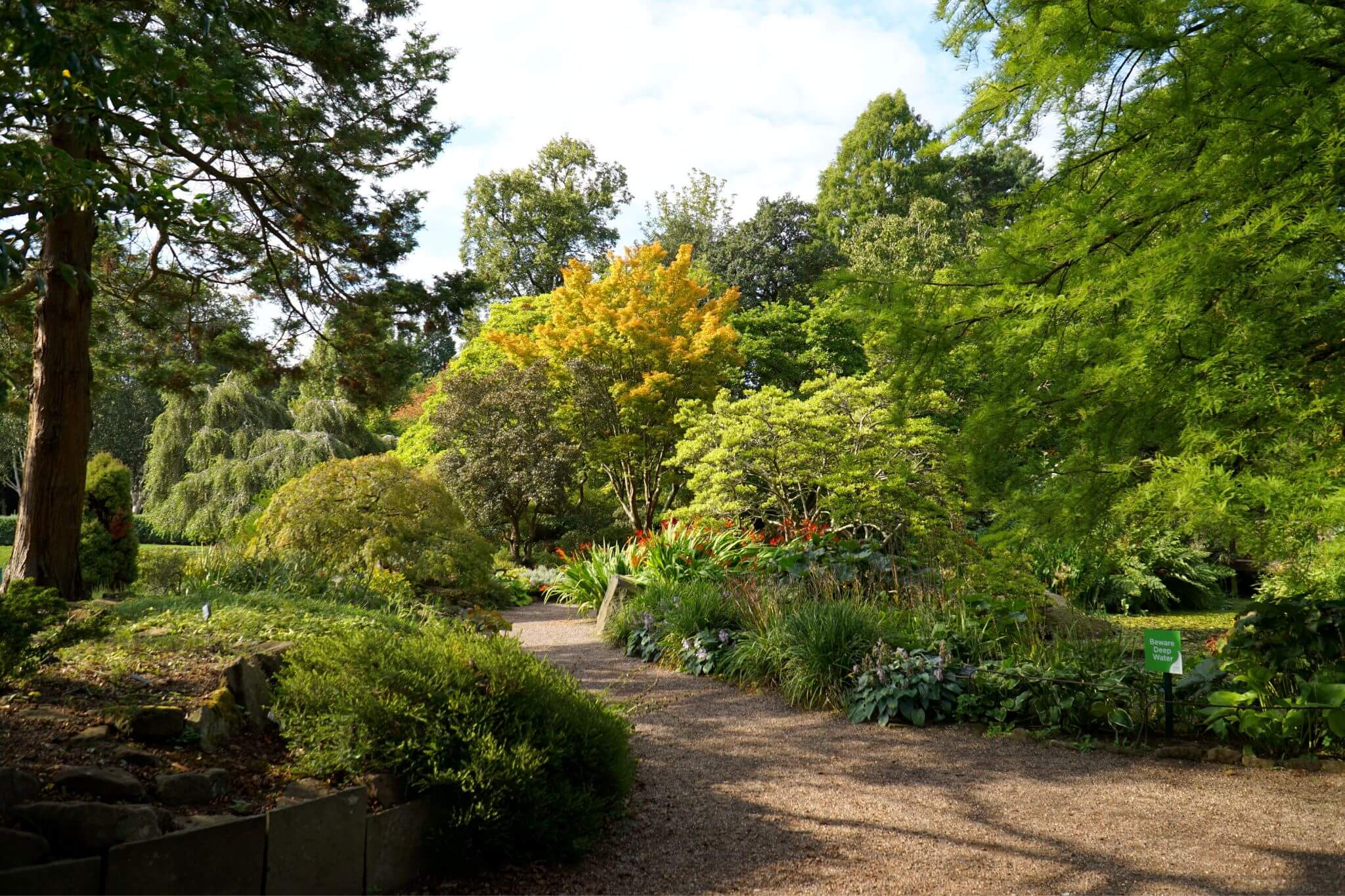Pathways around Birmingham Botanical Gardens