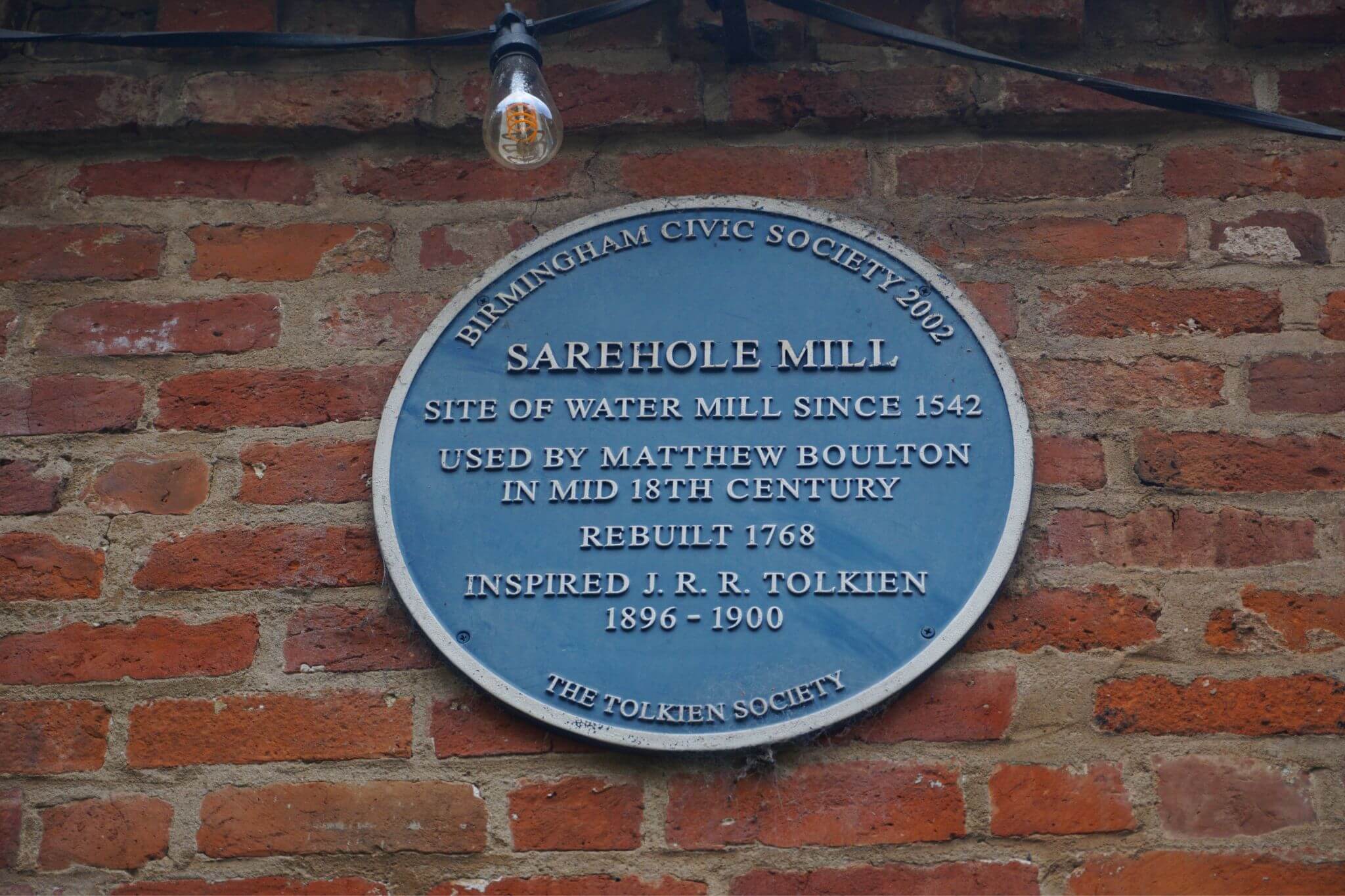 A Blue Plaque dedicated to J.R.R Tolkien