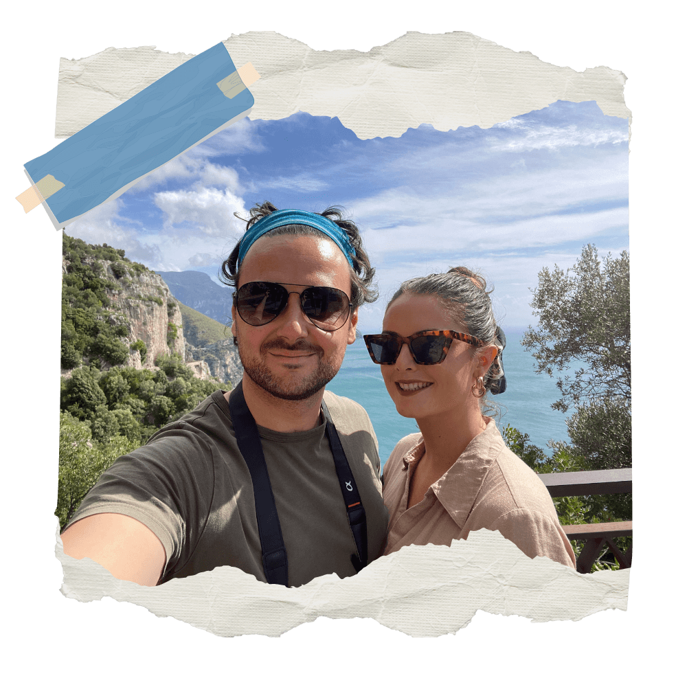 Image of Alex, Author of Depth of Mind, with his partner in Italy. This image supports About Depth of Mind webpage.