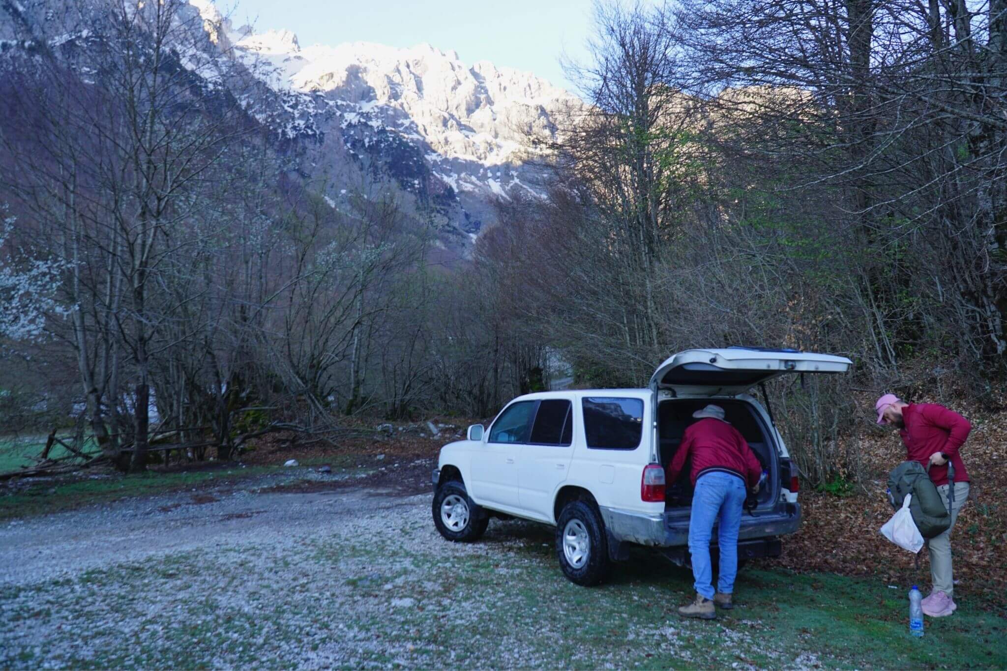 Beginning the hike from Valbona to Theth