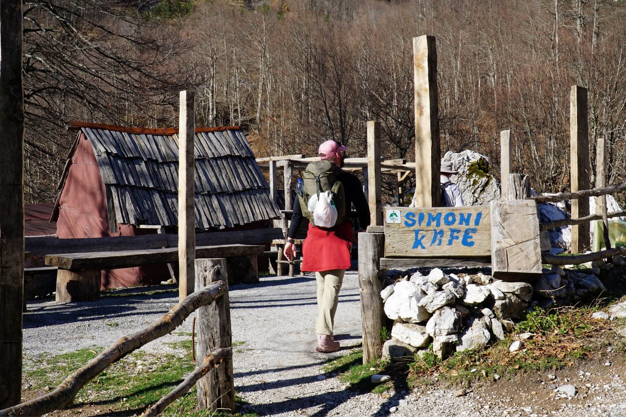 Steven entering Simoni Kafe